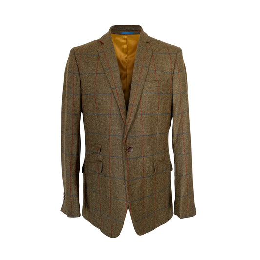 Horace Barton Green Francis Check Tweed Blazer
