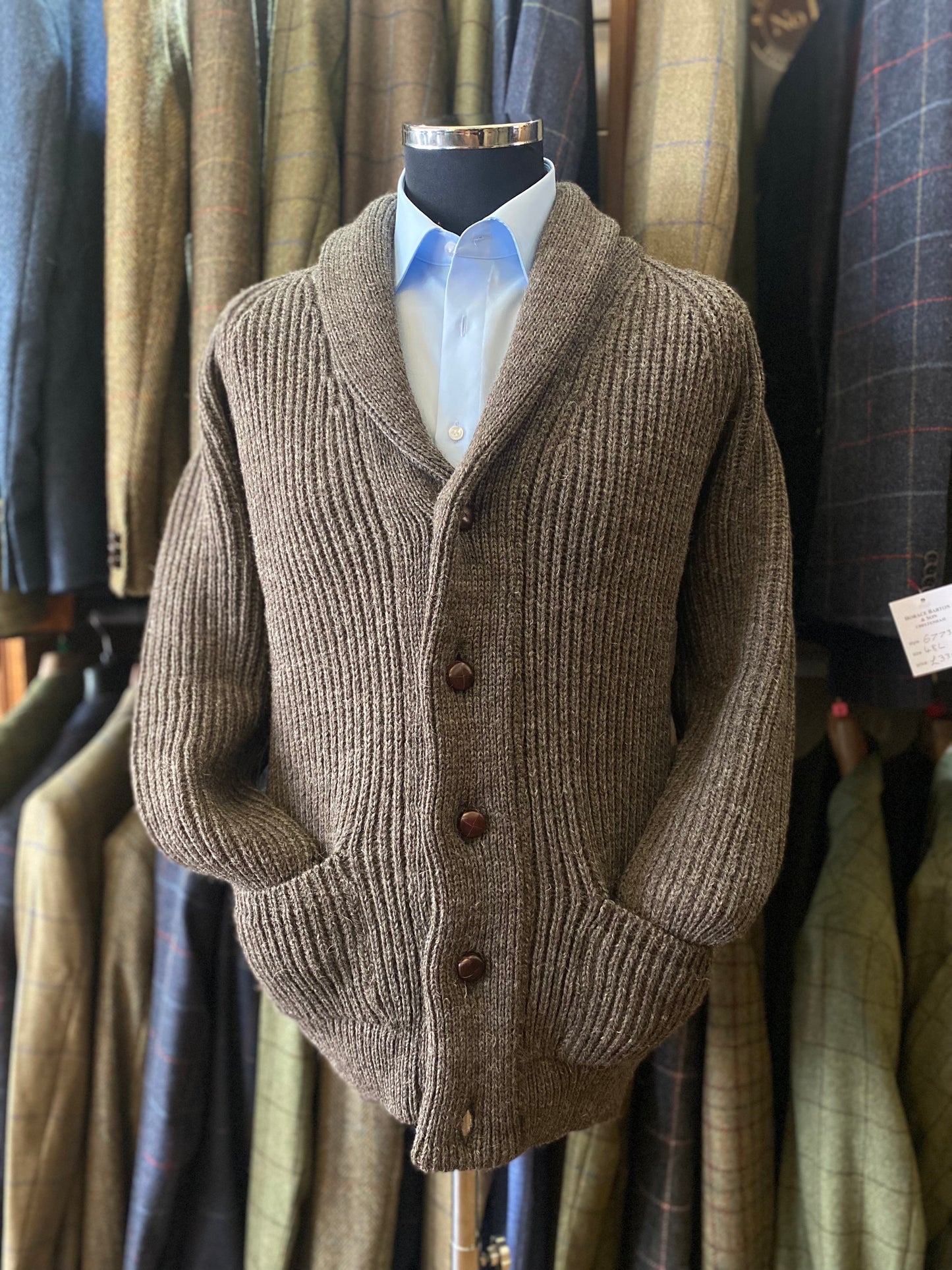 Shawl Collar Cardigan pure wool