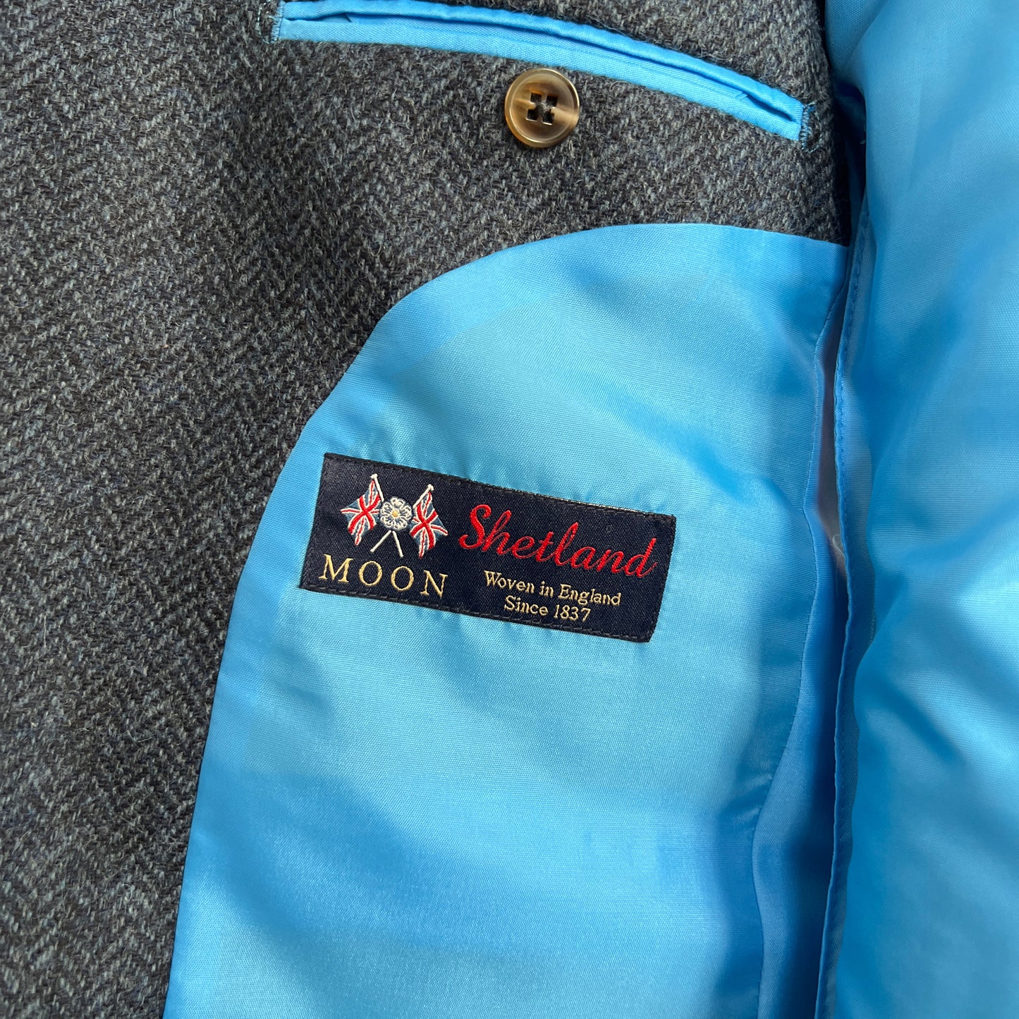 Horace Barton Navy Herringbone Tweed Suit