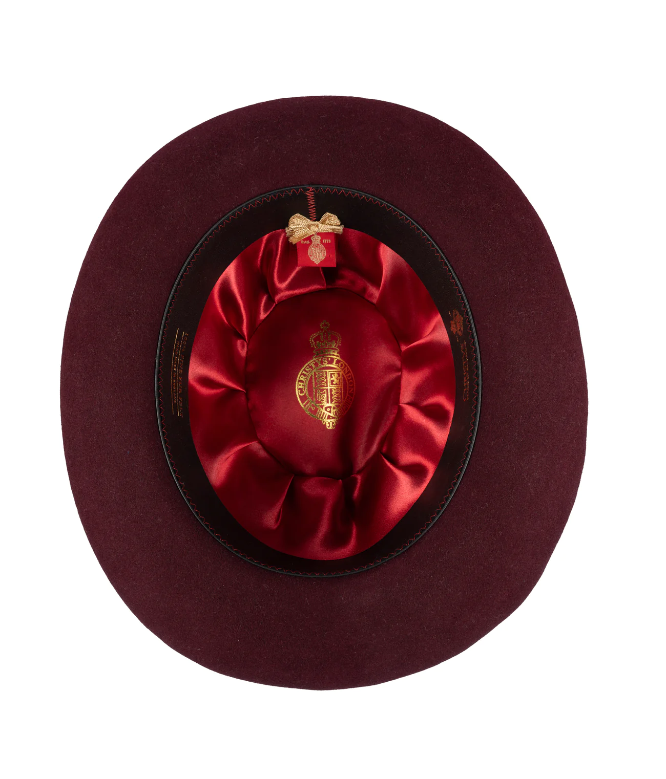 Christy Knightsbridge Fur Felt Trilby Colour Red Wine