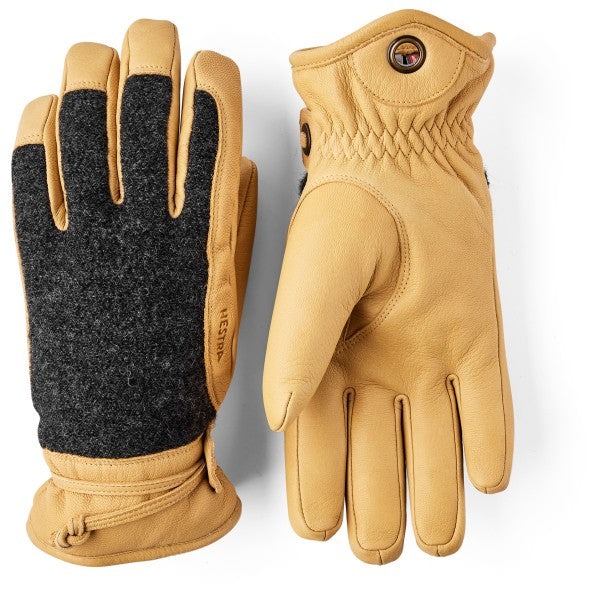 Hestra leather day gloves with Knitted back