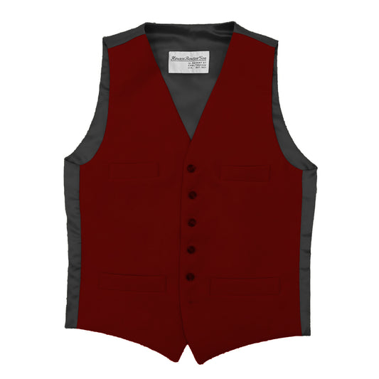 Horace Barton Moleskin Four Pocket Vest Red