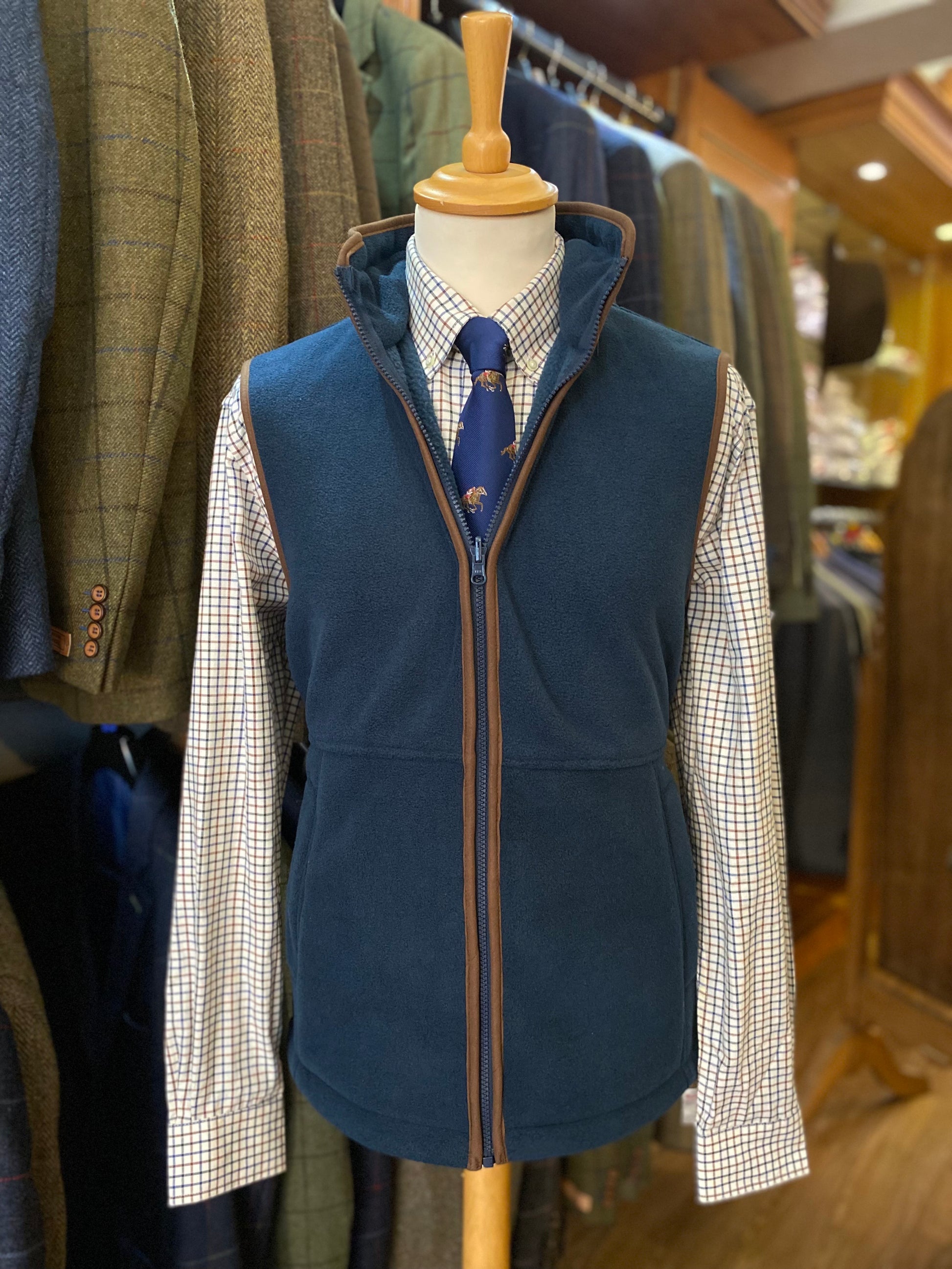 Alan Paine Aylsham Fleece Gilet Blue Steel – Horace Barton Son