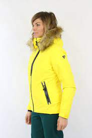 Degree 7 Ladies Yellow Geod Ski Jacket Faux Fur