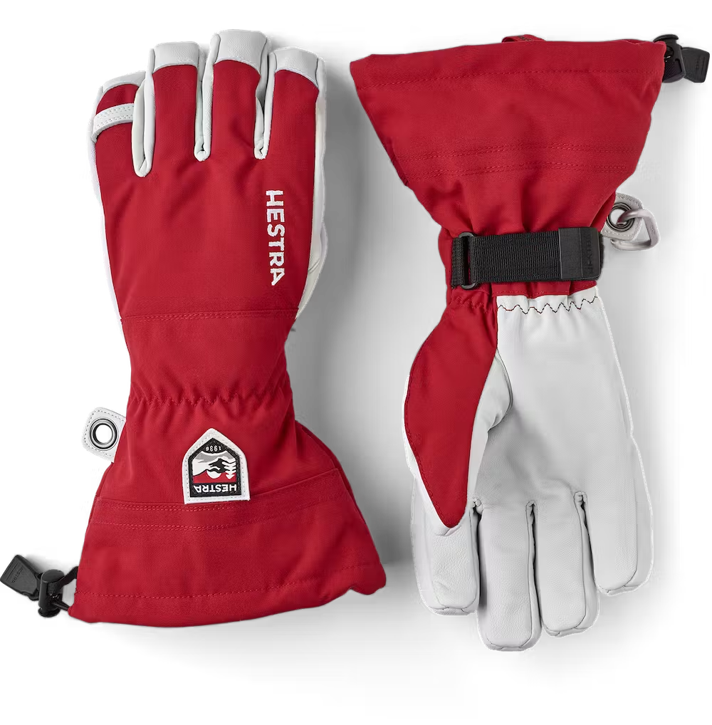 Hestra Mens Heli Ski 5-Finger Gloves Red
